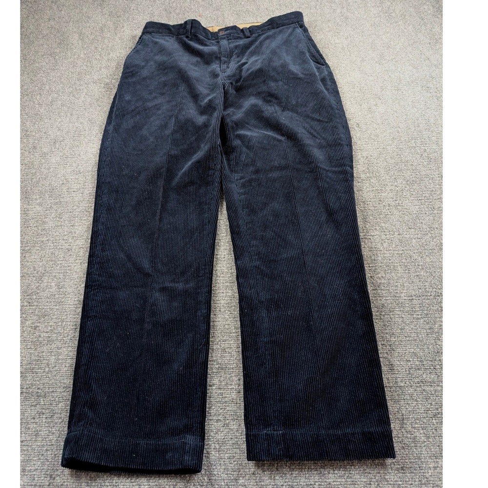 Polo Ralph Lauren Vintage Corduroy Pants SZ 38 Navy Cotton Wide Wale Straight